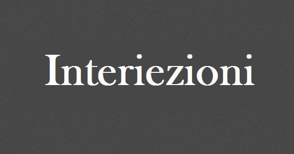 Interiezioni